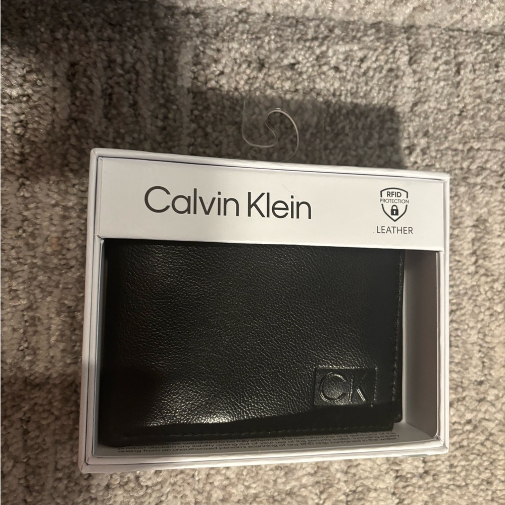 Calvin Klein Black Leather Card Holder
